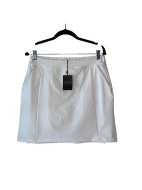 Dunning Golf Size M Kelly Woven Performance Skort D2S22R290 17 inch White